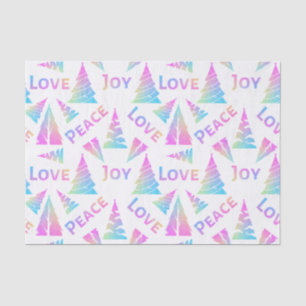 Peace Joy Love-kerstboompapier Tissuepapier