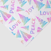 Peace Joy Love-kerstboompapier Tissuepapier (Detail)