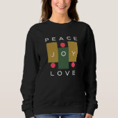 Peace Joy Love-kerstcitaat Moderne Typografie Trui (Voorkant)
