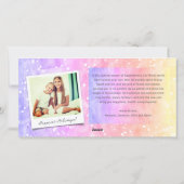 Peace Joy Love Kleurrijke Pleinen Stijlvol 4 Foto Feestdagenkaart (Achterkant)