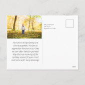 Peace, Joy & Love Photo Holiday Briefkaart (Achterkant)