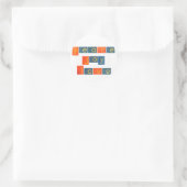 PEACE JOY LOVE Sandpaper Letters Ronde Sticker (Tas)