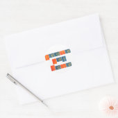 PEACE JOY LOVE Sandpaper Letters Ronde Sticker (Envelop)
