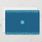 Peace Joy Love Script Chic Modern Snowflake Photo Feestdagenkaart (Achterkant)