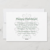 PEACE JOY LOVE Window Holiday Flat Card Feestdagenkaart (Achterkant)