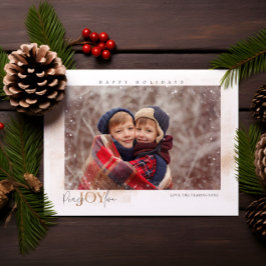 Peace Joy Love Winter Vakantie Fotokaart Kaart