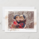 Peace Joy Love Winter Vakantie Fotokaart Kaart (Voorkant)