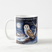 Peace Joy Merry Christmas Snow Waterverf Barn Owl Koffiemok (Links)