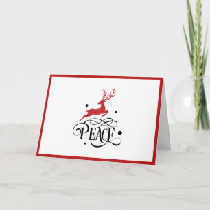 Peace & Joy Merry-kerstmis mooi simultaan Feestdagen Kaart