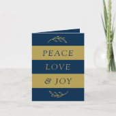 Peace & Joy Modern Photo Christmas Holiday Feestdagen Kaart (Voorkant)