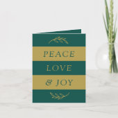 Peace & Joy Modern Photo Christmas Holiday Feestdagen Kaart (Voorkant)