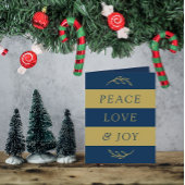 Peace & Joy Modern Photo Christmas Holiday Feestdagen Kaart