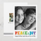 Peace & Joy Multi met achtergrondfoto Feestdagenkaart (Voorkant / Achterkant)