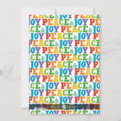 Peace & Joy Multi x 3 Feestdagenkaart (Achterkant)