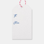 Peace Joy Navy Gold-kerst Cadeaulabel (Achterkant)