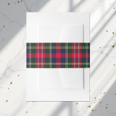 Peace & Joy Plaid Kerst Kaart Uitnodigingen Wikkel