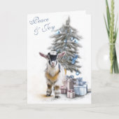 Peace & Joy Pygmy Goat Baby Blauw Kaart (Voorkant)