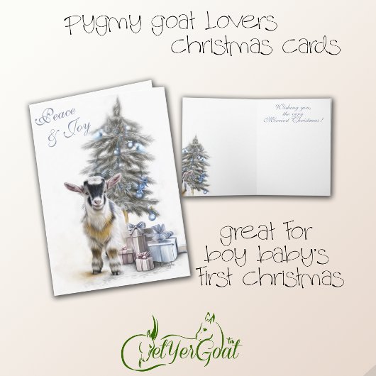 Peace & Joy Pygmy Goat Baby Blauw Kaart