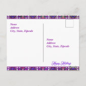 Peace & Joy Roze Kerst Briefkaart (Achterkant)