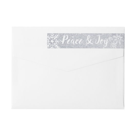Peace & Joy Silver Glitter Holiday Kerstthema (Achterkant)