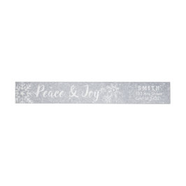 Peace & Joy Silver Glitter Holiday Kerstthema