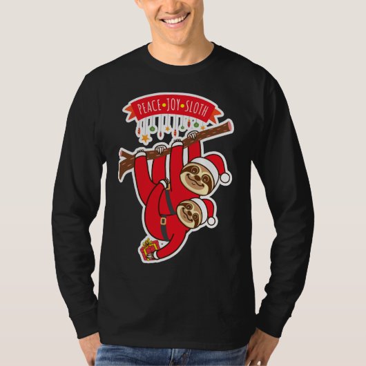 Peace Joy Sloth T-shirt (Voorkant)