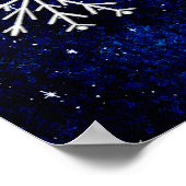 Peace Joy Sterrennacht Kerstwensen Vakantie Poster (Hoek)