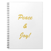 Peace & Joy typografie script in goudkleur