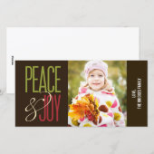 Peace & Joy Vakantie Fotokaart Feestdagenkaart (Voorkant / Achterkant)