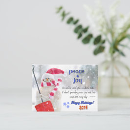 PEACE & JOY VAKANTIE GROET KAART NOTITIEKAARTJE