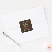 Peace & Joy Vakantie Stickers/Envelope Seal Vierkante Sticker (Envelop)