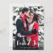 Peace & Joy Vertical Photo met kerstmis Feestdagenkaart (Voorkant)