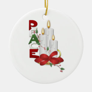 Peace-kaartenlint van ons Huis tot aan jullie Keramisch Ornament