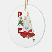 Peace-kaartenlint van ons Huis tot aan jullie Keramisch Ornament (Links)