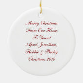 Peace-kaartenlint van ons Huis tot aan jullie Keramisch Ornament (Achterkant)