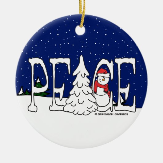 Peace Keramisch Ornament (Voorkant)