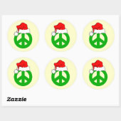 Peace Kerstfeest Ronde Sticker (Vel)