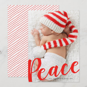 Peace-kerstfeestdag fotokaart feestdagenkaart