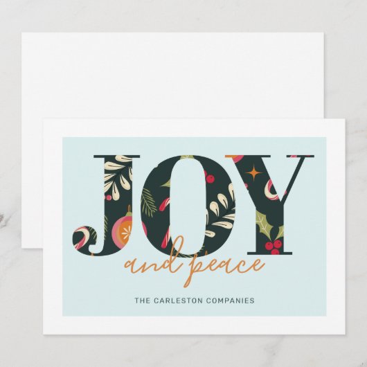 Peace-kerstkaart Kaart (Voorkant / Achterkant)