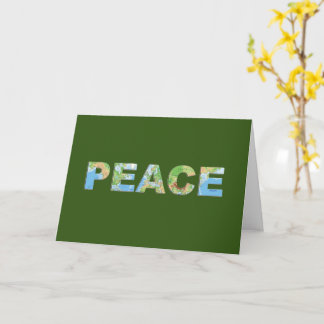 Peace-kerstkaart, unieke groene kaart