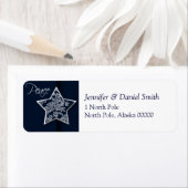 Peace-kerstkaartjes Return Address Label (Insitu)