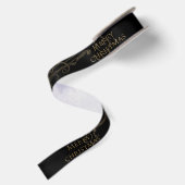 Peace-kerstsatin Ribbon Satijnen Lint (Achterkant)