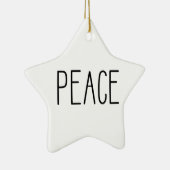 PEACE - kerstversiering met sterren - minimaal Keramisch Ornament (Rechts)