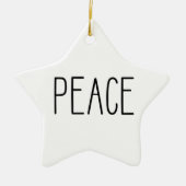 PEACE - kerstversiering met sterren - minimaal Keramisch Ornament (Voorkant)