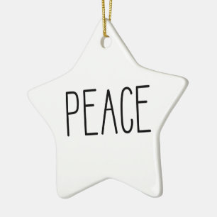 PEACE - kerstversiering met sterren - minimaal Keramisch Ornament