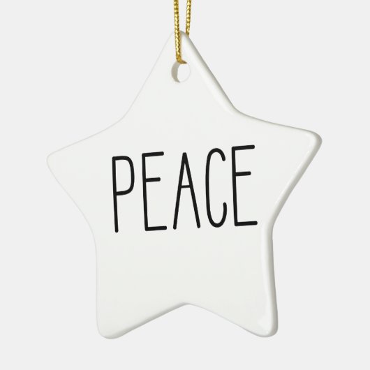 PEACE - kerstversiering met sterren - minimaal Keramisch Ornament (Links)