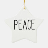PEACE - kerstversiering met sterren - minimaal Keramisch Ornament (Achterkant)