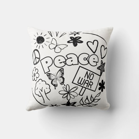 Peace Kussen (Achterkant)