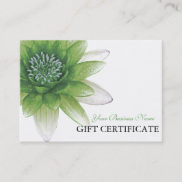 Peace l Beauful Green Lotus Gift-certificaat Kortingskaartje