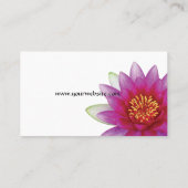 Peace l Beauful Pink Lotus Flower/Water Lily Visitekaartje (Achterkant)